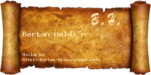 Bertan Helén névjegykártya